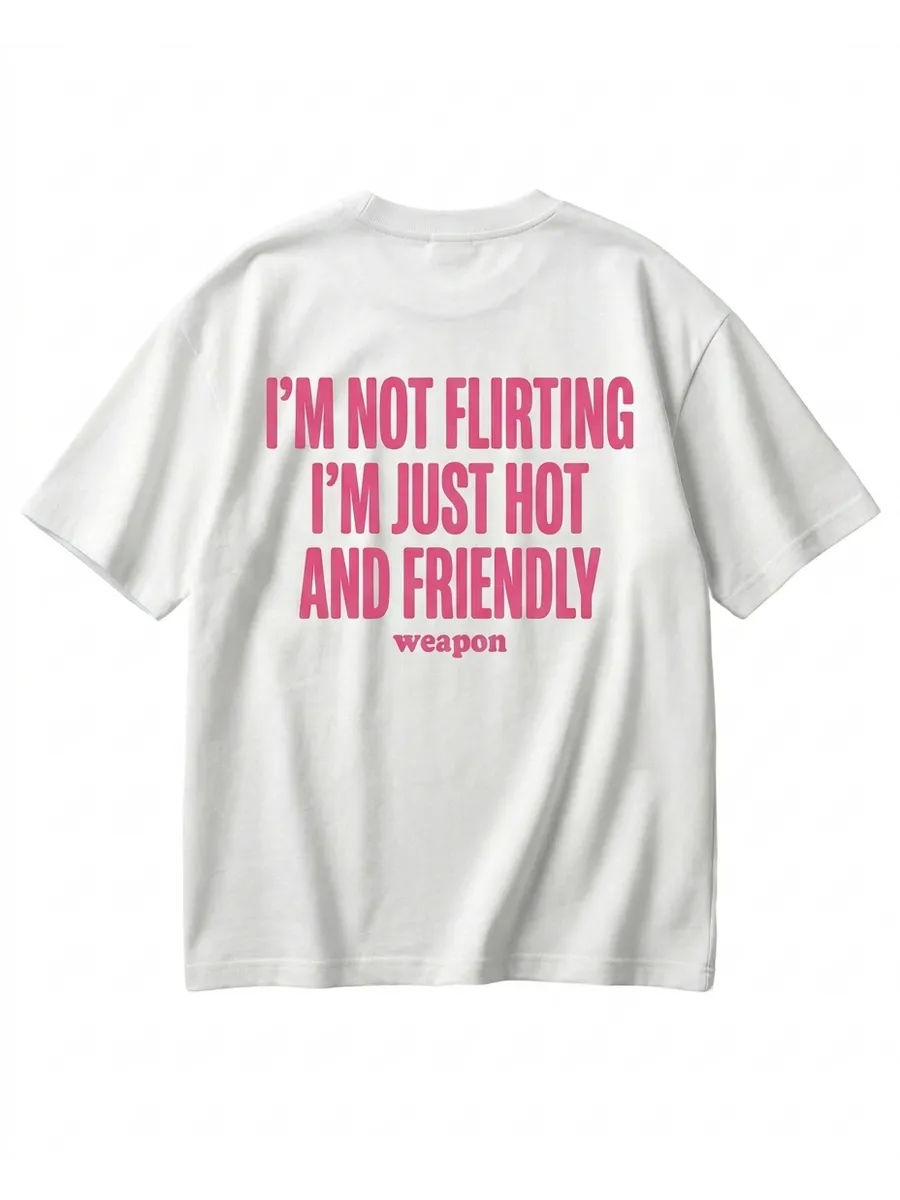 «I am not flirting over» — футболка оверсайз